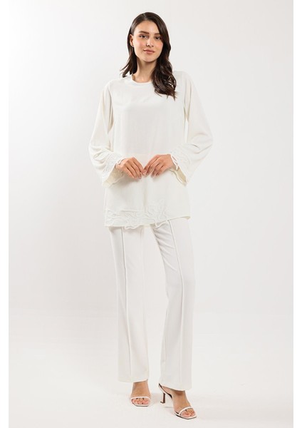 Naki & Maskara Bluz 23MY2164 Ekru