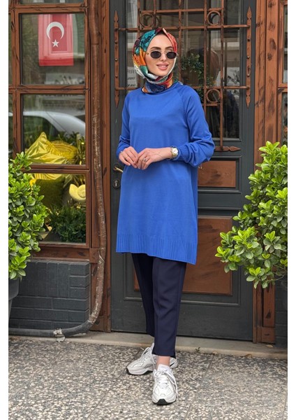 Tunik 10002511711001 Saks Mavi