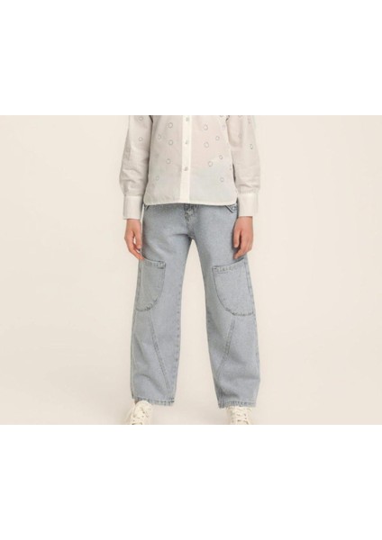 9-14 Yaş Arası Taşlı Kız Çocuk Pantolon