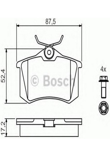Diskli Fren Balatası Seti; Arka Vw Passat 2.5 Tdı 4motion 10/2000 - 1/2003 110 Kw 3b3