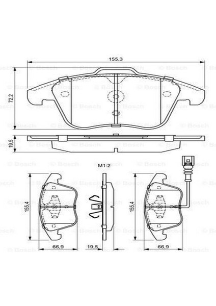 Fren Balatası Seti; Ön Seat Alhambra 1.4 Tsı 5/2012 - 7/2015 110 Kw 710
