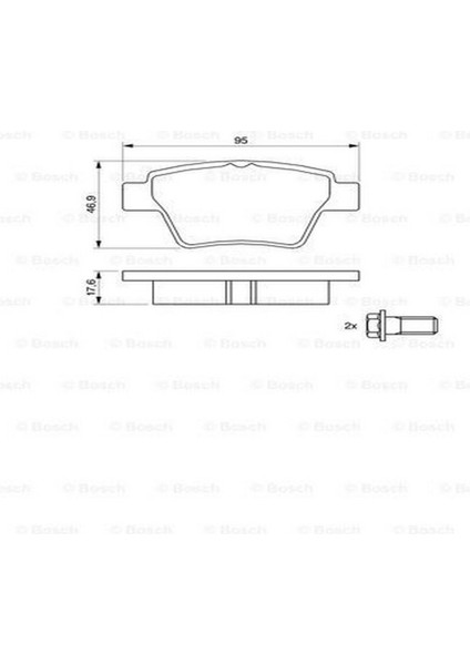 Fren Balatası Seti; Arka Peugeot 307 1.6i 16V Bioflex Break/sw 9/2007 - 12/2009 80 Kw T6 fiyatları