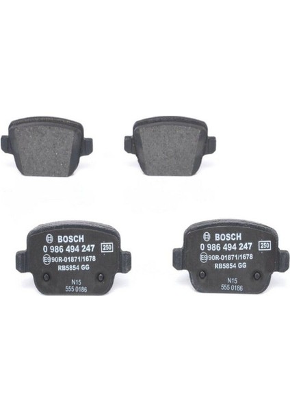 Diskli Fren Balatası Seti; Arka Ford Mondeo 2.5 2/2007 - 3/2010 162 Kw Be7