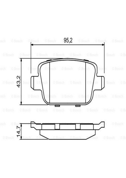 Diskli Fren Balatası Seti; Arka Ford Mondeo 2.5 2/2007 - 3/2010 162 Kw Be7