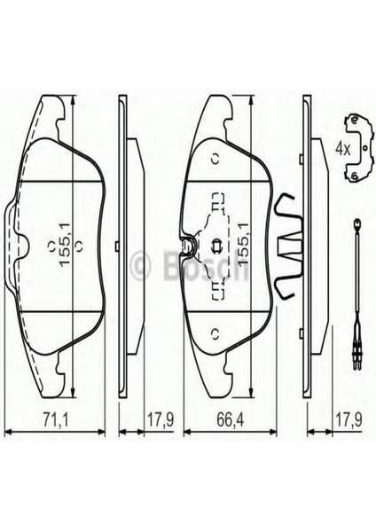Diskli fren balatası seti; ön PEUGEOT 407 2.0 HDi SW 11/2009 - 2/2011 110 kW D2 fiyatları