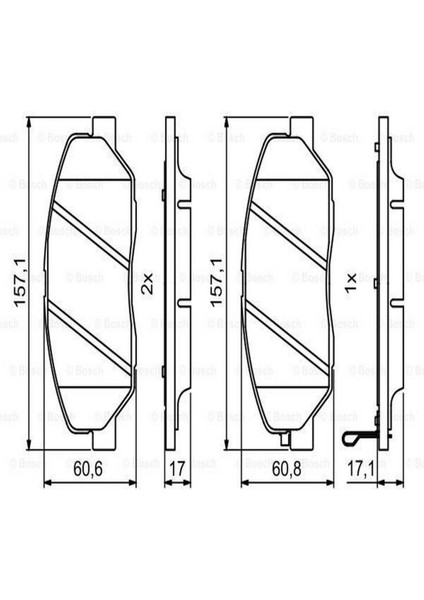 Fren Balatası Seti; Ön Hyundaı Santa Fe 2.4i 11/2009 - 12/2012 128 Kw cm fiyatları