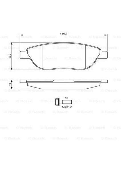 Diskli Fren Balatası Seti; Ön Cıtroen Xsara Picasso 1.6 I 1/2000 - 4/2010 66 Kw N68