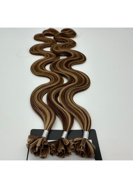 Röfleli Dalgalı Doğal Keratin Kaynak Saç (60 Adet)