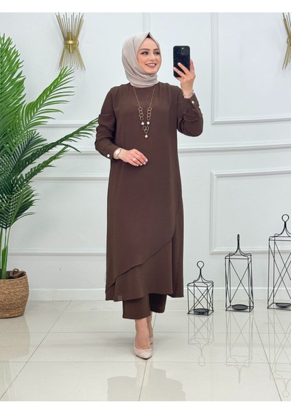 Hümazen Takım Ayrobin Kumaş Yazlık Tesettür ST2164