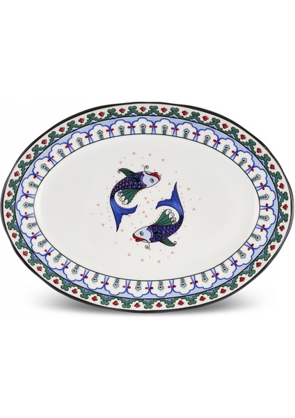 Iznik Balık Kayık Tabak 25 cm