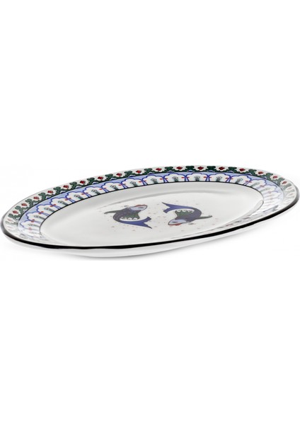 Iznik Balık Kayık Tabak 25 cm