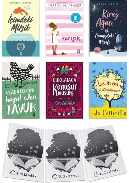 Içimdeki Müzik-Karışık-Kiraz Ağacı Ile Aramızdaki Mesafe-Uçabileceğini Hayal Eden Tavuk-Çikolataca Konuşurmusun?-Limon Kütüphanesi 6lı Set + Hediyeli