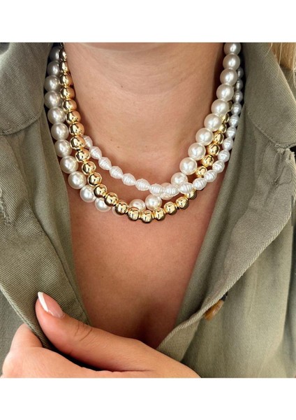 Incili 3lü Kolye fiyatları