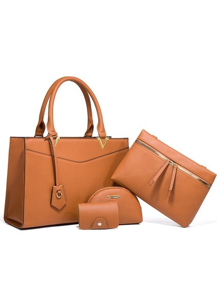 Yeni Moda Çapraz Askılı Basit Anne-Çocuk Çantası Dört Parçalı Anne-Çocuk Çantası Bayan Tote Çanta Omuz Çantası (Yurt Dışından)