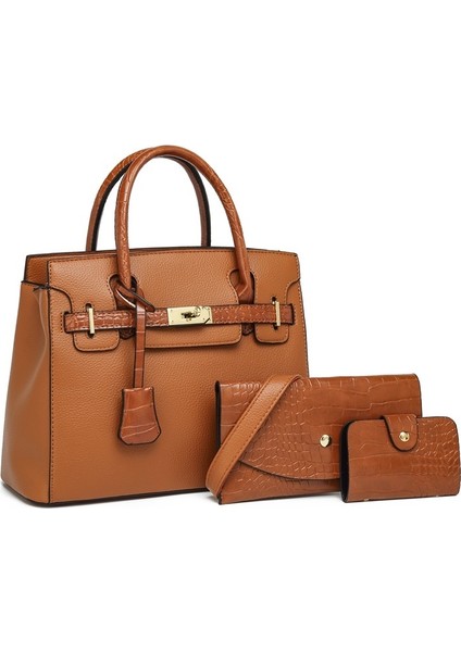 Yeni Moda Çapraz Askılı Basit Anne-Çocuk Çantası Dört Parçalı Anne-Çocuk Çantası Bayan Tote Çanta Omuz Çantası (Yurt Dışından)