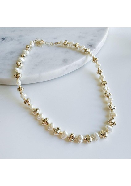 Incili Gold Kolye