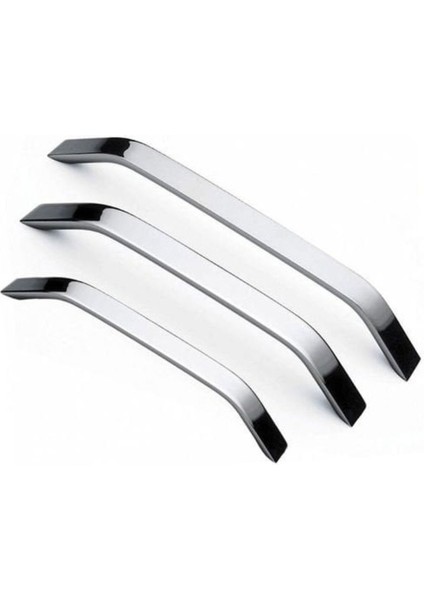Eko Şahin Alüminyum Metal Lüks Modern Mobilya Çekmece Mutfak Dolabı Kulpu Krom 128mm