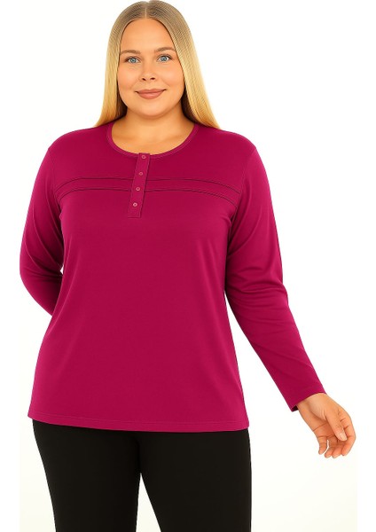 Kadın Giyim Mevsimlik Uzun Kollu Pamuklu Düğmeli Anne Penyesi