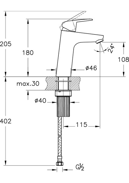 Shift T10 A43652 Yüksek Lavabo Bataryası, Krom