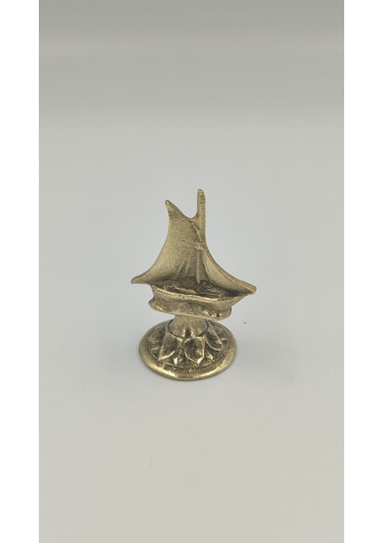 Pirinç Dekoratif Biblo Yelkenli