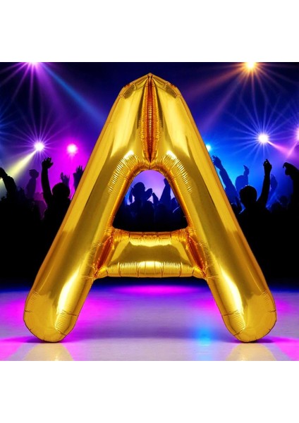 Vıp Yüksek Kalite 1 Metre Gold A Harfi Folyo Balon Gold A Harf Balon Helyum Gazına Uçan Balona Uygun