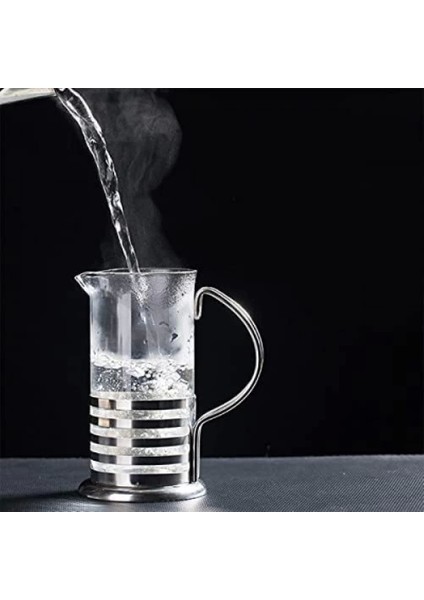 Paslanmaz Çelik Gövdeli French Press Kahve ve Çay Demleme Aparatı