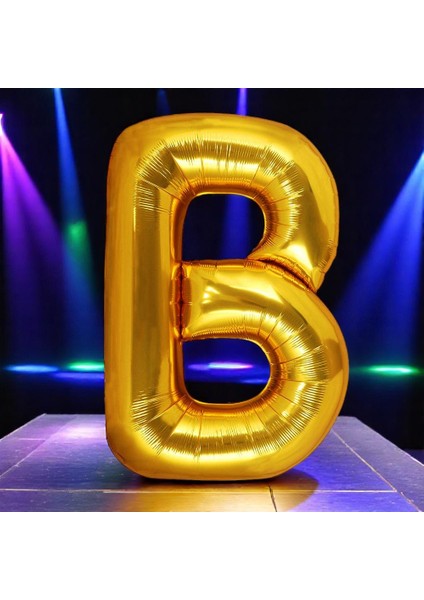 Vıp Yüksek Kalite 1 Metre Gold B Harfi Folyo Balon Gold B Harf Balon Helyum Gazına Uçan Balona Uygun
