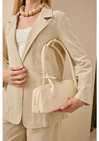 Keten Blazer Ceket Sedef modelleri