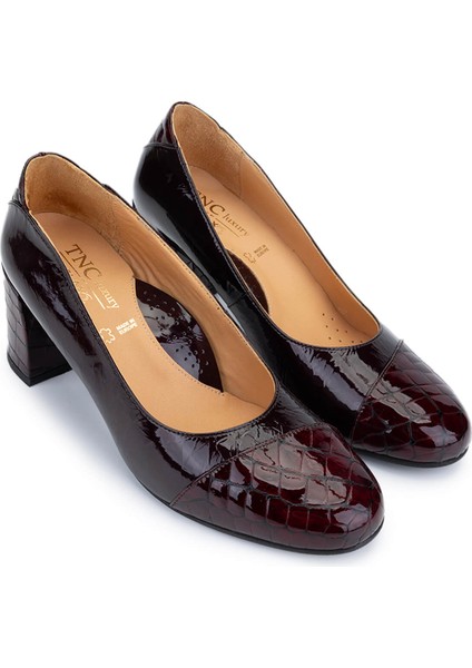 Kadın Hakiki Deri Bordo Comfort Ayakkabı 611 H61019 Bn Ayk Y25 Bordo Crc/bordo Vrnc fiyatları