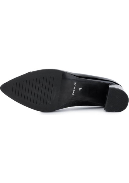 Kadın Hakiki Deri Siyah Comfort Ayakkabı 611 H55047 Bn Ayk Y25 Black Crc/black Vrnc fırsatları