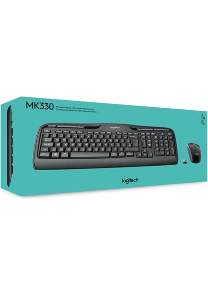 Logıtech MK330 Kablosuz Q Trk Siyah Multimedya Klavye - Mouse Set Set 920-003988