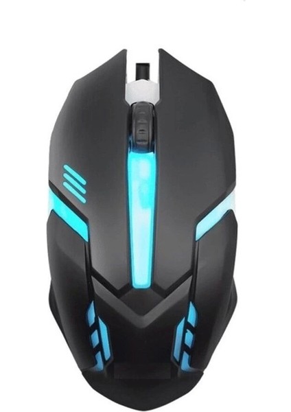 Limenje S1 Işıklı Oyuncu Kablolu Gamer Oyuncu Mouse Siyah Modern Tasarım