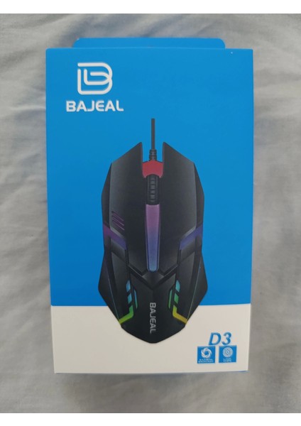 Limenje S1 Işıklı Oyuncu Kablolu Gamer Oyuncu Mouse Siyah Modern Tasarım