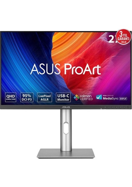 Asus 27 IPS Proart PA278CFRV 5ms 100HZ Hdmı-Dp Usbc Grafik Tasarım Monitörü 2560X1440