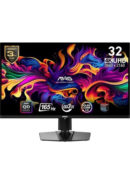 Msı 31.5 Qd-Oled 321UP 0.03MS 165HZ Hdmı-Dp Typec Kavıslı Gamıng Monitör 3840X2160