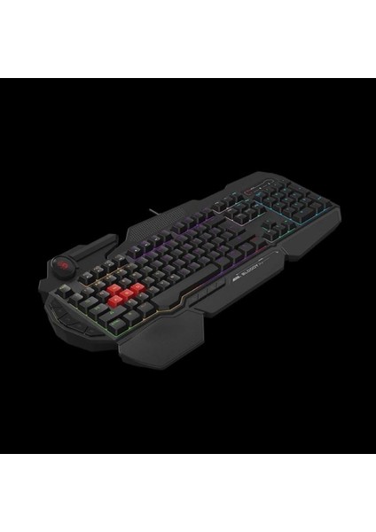 Bloody B310N USB Q Trk Rgb LED Aydınlatmalı Mekanik Hisli Siyah Gaming Klavye Bilek Destekli