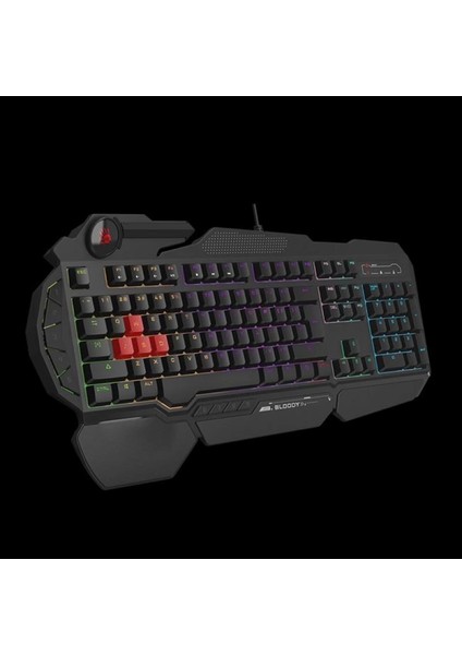 Bloody B310N USB Q Trk Rgb LED Aydınlatmalı Mekanik Hisli Siyah Gaming Klavye Bilek Destekli