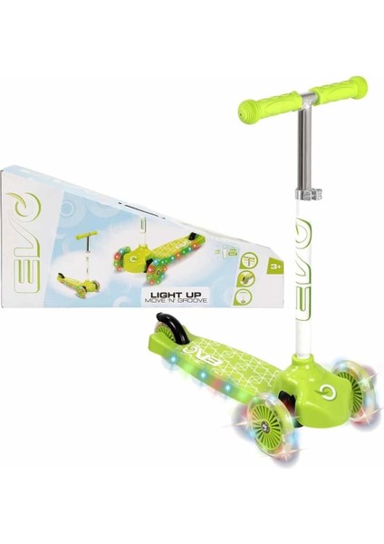 Evo Scooter 3tkr Işıklı Max 50KG Yeşil