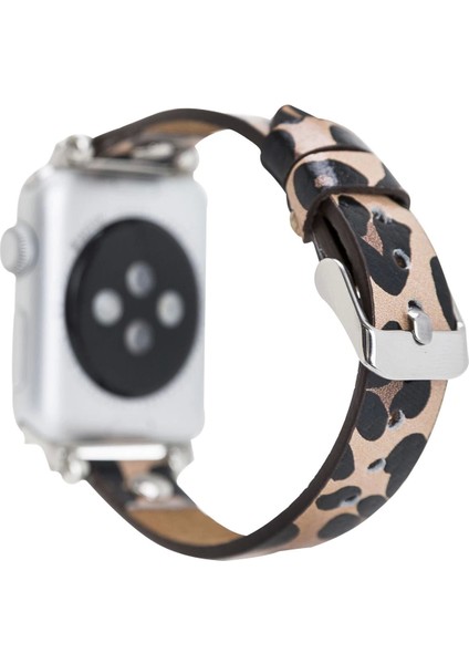 Apple Watch Uyumlu Deri Kordon 42-44-45MM St Leopar Ne