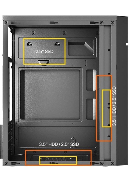 Frısby FC-2715B 300W 1X120MM Fan USB 2.0 Mını Tower Siyah Kasa