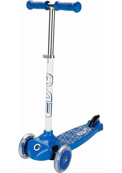Evo Işıklı 3 Tekerlekli Mavi Scooter