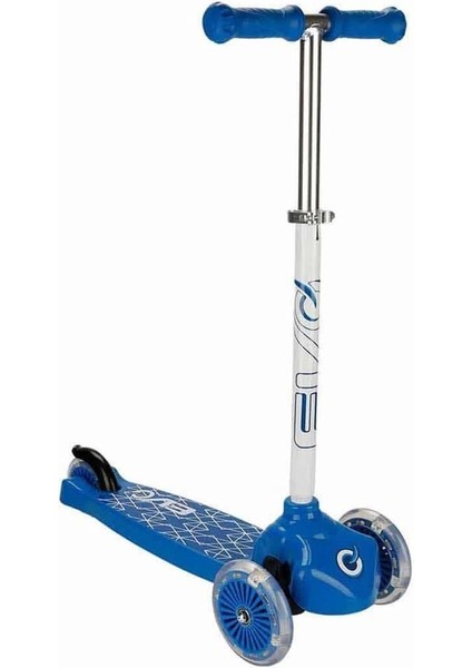 Evo Işıklı 3 Tekerlekli Mavi Scooter
