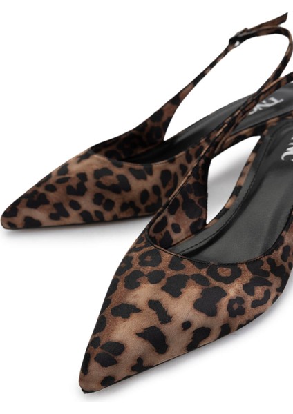 Kadın Vegan Leopar Topuklu Ayakkabı 735 5327 Bn Ayk Y25 Leopar