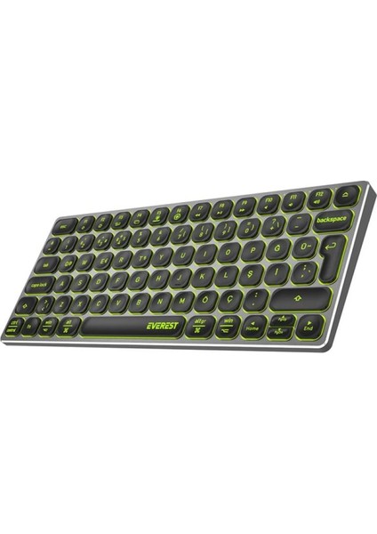 Everest KB-BT97 Siyah/gri Bluetooth Ultra Ince+Şarjlı Q Mac/win/android/ıos Uyumlu Kablosuz Klavye