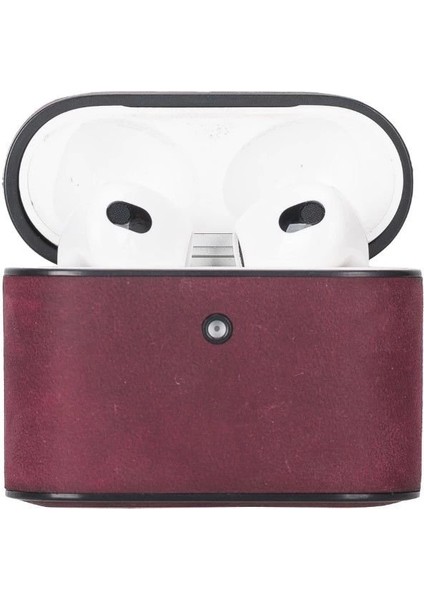 Casquet Apple Airpods 3.nesil Uyumlu Deri Kılıf Fuşya