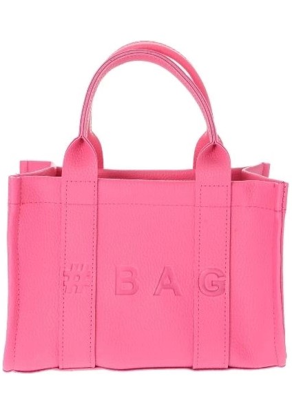 Baghashtag Pembe Deri Mini Tote Çanta