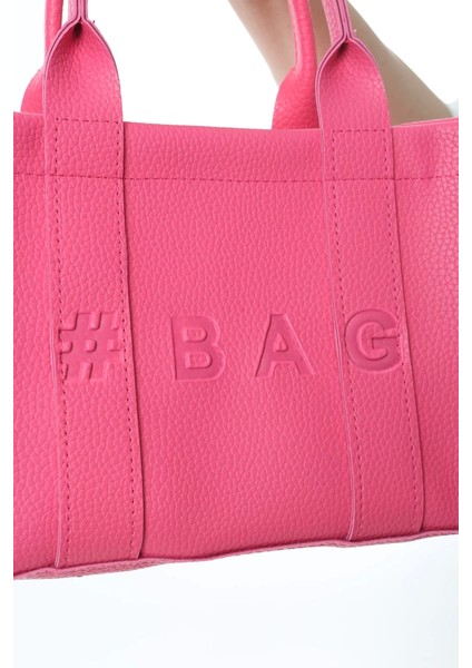 Baghashtag Pembe Deri Mini Tote Çanta