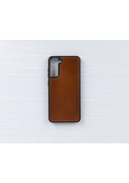 Samsung Galaxy S21 Fe Uyumlu Deri Cüzdanlı Kılıf RST2EF Taba