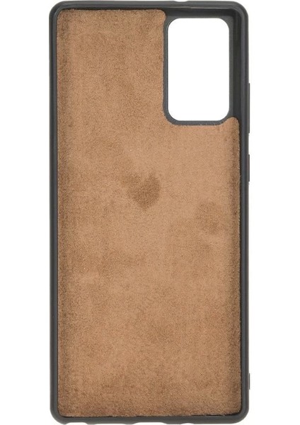 Samsung Galaxy Note 20 Uyumlu Deri Cüzdanlı Kılıf RST2EF Taba