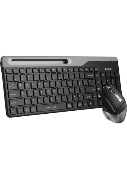 A4 Tech FB2535C Bluetooth Kablosuz Q Trk Optic Mouse Siyah/gri Multimedya Klavye - Mouse Set